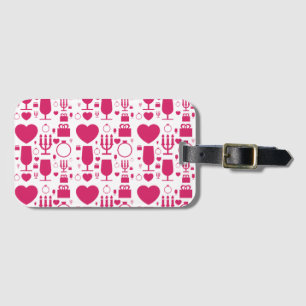 Étiquette À Bagage Valentines éléments de jour motif