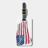 Étiquette À Bagage Valeurs américaines (Devant Vertical)