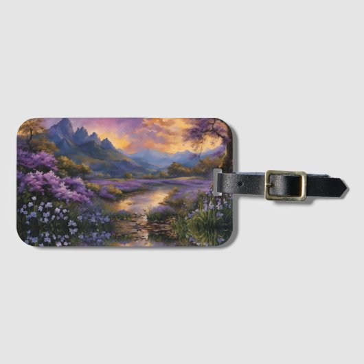 Étiquette À Bagage Vallée de la Lavender à Dawn (Devant Horizontal)