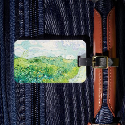 Étiquette À Bagage Van Gogh Green Blé Fields Auvers. Impressionnisme (Insitu Rectoal 4)
