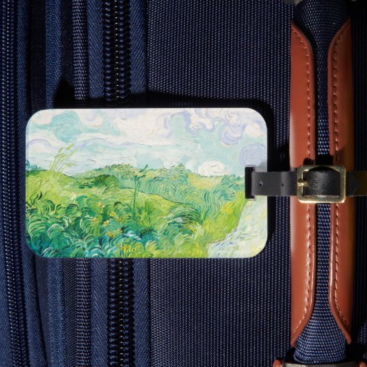 Étiquette À Bagage Van Gogh Green Blé Fields Auvers. Impressionnisme (Insitu Rectoal 4)