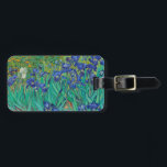 Étiquette À Bagage Van Gogh Irises. Impressionnisme vintage floral bl<br><div class="desc">Drapeau Van Gogh "Irises". L'art de l'impressionnisme floral bleu.</div>