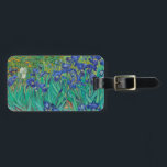 Étiquette À Bagage Van Gogh Irises. Impressionnisme vintage floral bl<br><div class="desc">Drapeau Van Gogh "Irises". L'art de l'impressionnisme floral bleu.</div>