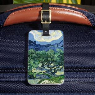 Étiquette À Bagage Van Gogh La peinture paysagère des oliviers