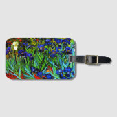 Étiquette À Bagage Van Gogh - Les Iris, peinture florale, (Devant Horizontal)