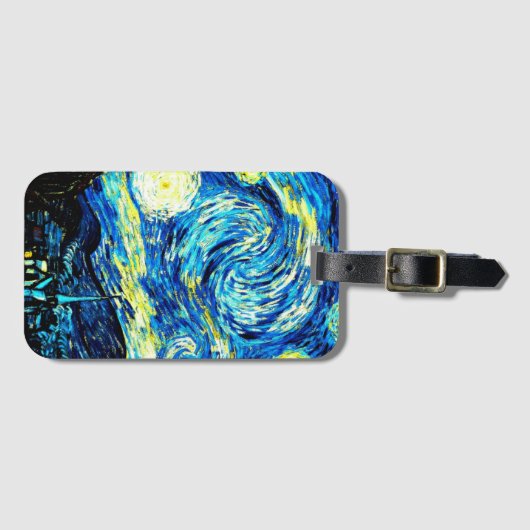 Étiquette À Bagage Van Gogh - Nuit étoilée, (Devant Horizontal)