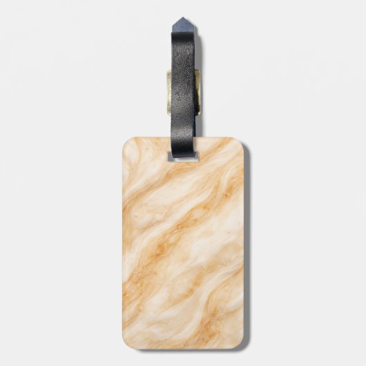 Étiquette À Bagage Vanilla Milkshake Marble Texture (Dos Vertical)