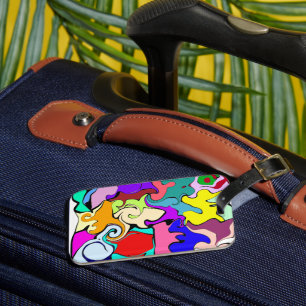 Étiquette À Bagage Variation anti géométrique 
