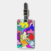 Étiquette À Bagage Variation anti géométrique  (Devant Vertical)