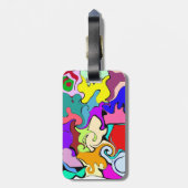 Étiquette À Bagage Variation anti géométrique  (Dos Vertical)