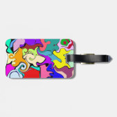 Étiquette À Bagage Variation anti géométrique  (Dos horizontal)