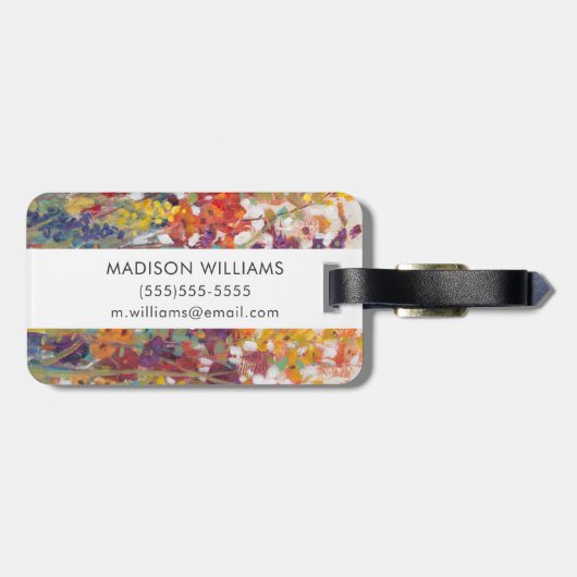 Étiquette À Bagage Variété de fleurs (Dos horizontal)