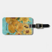 Étiquette À Bagage Vase avec douze tournesols par Vincent Van Gogh (Devant horizontal)