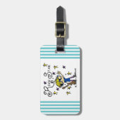 Étiquette À Bagage Vedette du rock blonde de garçon (Devant Vertical)