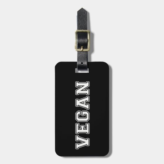 Étiquette À Bagage Vegan (Devant Vertical)