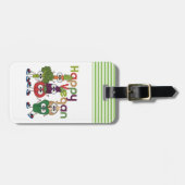 Étiquette À Bagage Végétalien heureux (Devant horizontal)