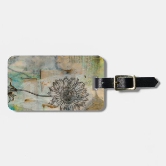 Étiquette À Bagage Vellum Floral I (Devant horizontal)