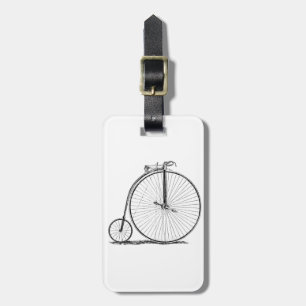 Étiquette À Bagage Vélo à grande roue Penny Farthing