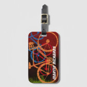 Étiquette À Bagage vélo cool, vélo personnalisé (Devant Vertical)