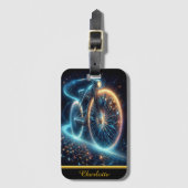 Étiquette À Bagage Vélo de frappe, conçu de manière complexe (Devant Vertical)