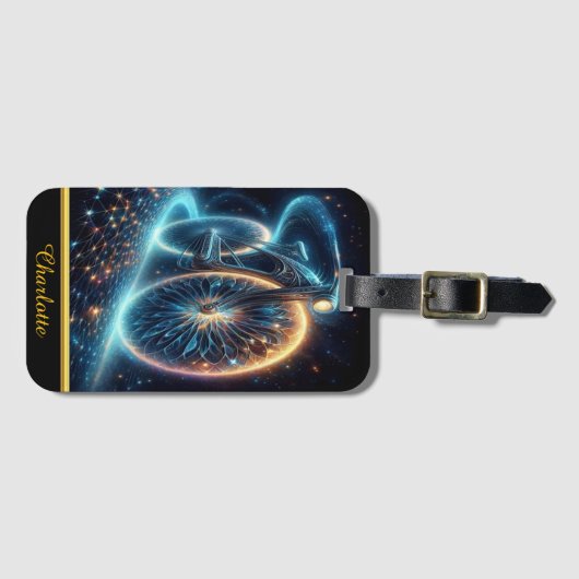 Étiquette À Bagage Vélo de frappe, conçu de manière complexe (Devant Horizontal)