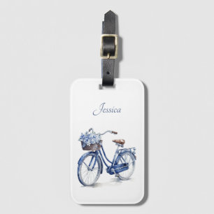 Étiquette À Bagage Vélo en Delft Blue personnalisable