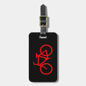 Étiquette À Bagage Vélo Rouge (Devant Vertical)