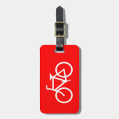Étiquette À Bagage Vélo rouge et blanc (Devant Vertical)