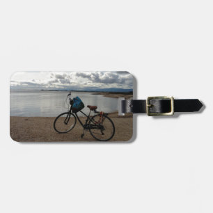 Étiquette À Bagage Vélo sur la plage