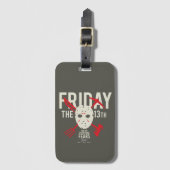 Étiquette À Bagage Vendredi 13 | Armes - Masque de hockey (Devant Vertical)