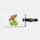 Étiquette À Bagage Ver ivre avec Sombrero Mexican Party (Dos horizontal)