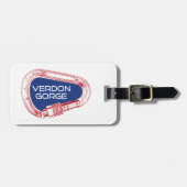 Étiquette À Bagage Verdon Gorge France Escalade Rock Carabiner (Devant horizontal)