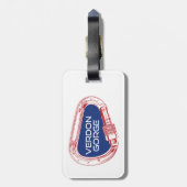 Étiquette À Bagage Verdon Gorge France Escalade Rock Carabiner (Dos Vertical)