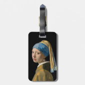 Étiquette À Bagage Vermeer - Fille à oreille perle - Code QR (Dos Vertical)
