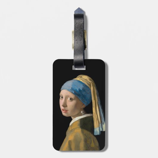 Étiquette À Bagage Vermeer - Fille à oreille perle - Code QR (Dos Vertical)