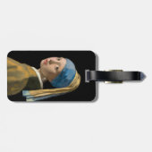 Étiquette À Bagage Vermeer - Fille à oreille perle - Code QR (Dos horizontal)