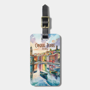Étiquette À Bagage Vernazza Cinque Terre Italie Aquarelle Personnalis