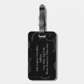 Étiquette À Bagage Verse de la Bible Amour, Noir/Rouge (Dos Vertical)