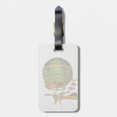 Étiquette À Bagage Vert ballon à air chaud (Dos Vertical)