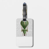 Étiquette À Bagage Vert ballon à air chaud (Dos Vertical)