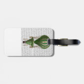 Étiquette À Bagage Vert ballon à air chaud (Dos horizontal)