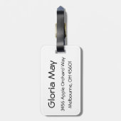 Étiquette À Bagage Vert de camion à ordures (Dos Vertical)