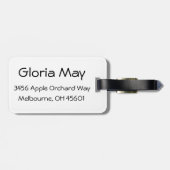 Étiquette À Bagage Vert de camion à ordures (Dos horizontal)