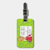 Étiquette À Bagage Vert de déplacement d'étiquette de bagage de diva (Devant Vertical)
