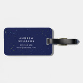 Étiquette À Bagage Vert et Bleu Vibrant Moderne Gras Trucs (Dos horizontal)