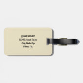 Étiquette À Bagage Vert Fleurs de corail en fleurs sauvages Aquarelle (Dos horizontal)