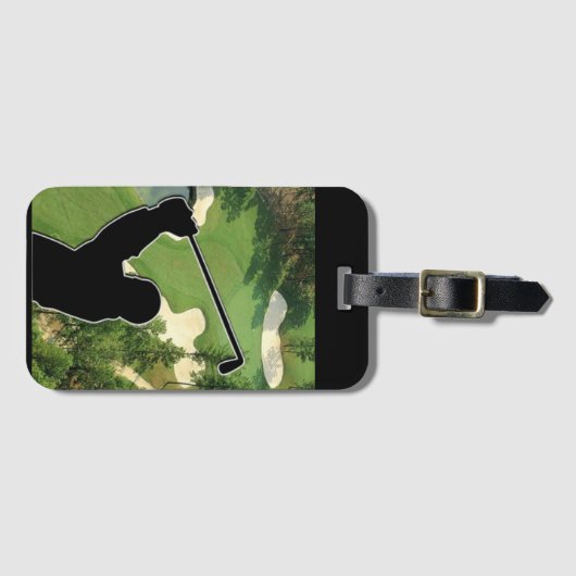 Étiquette À Bagage Vert foncé (Devant Horizontal)