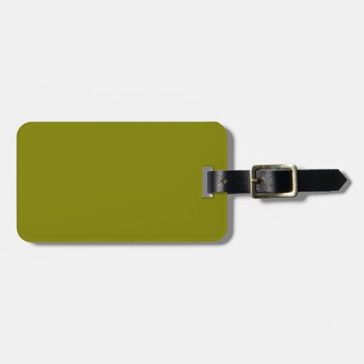 Étiquette À Bagage Vert olive classique (Devant horizontal)