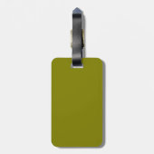 Étiquette À Bagage Vert olive classique (Dos Vertical)