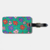 Étiquette À Bagage Vert printemps doux Floral (Dos horizontal)
